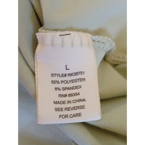 No Comment Womens Blouse V-Neck Wrap Short Sleeves Light Green Size Large - Picture 14 of 15